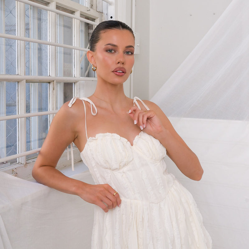 Romantic Ruffle Corset Gown