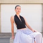 Silky Halter Top in Black
