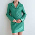 Vegan Leather Skirt And Jacket Set
