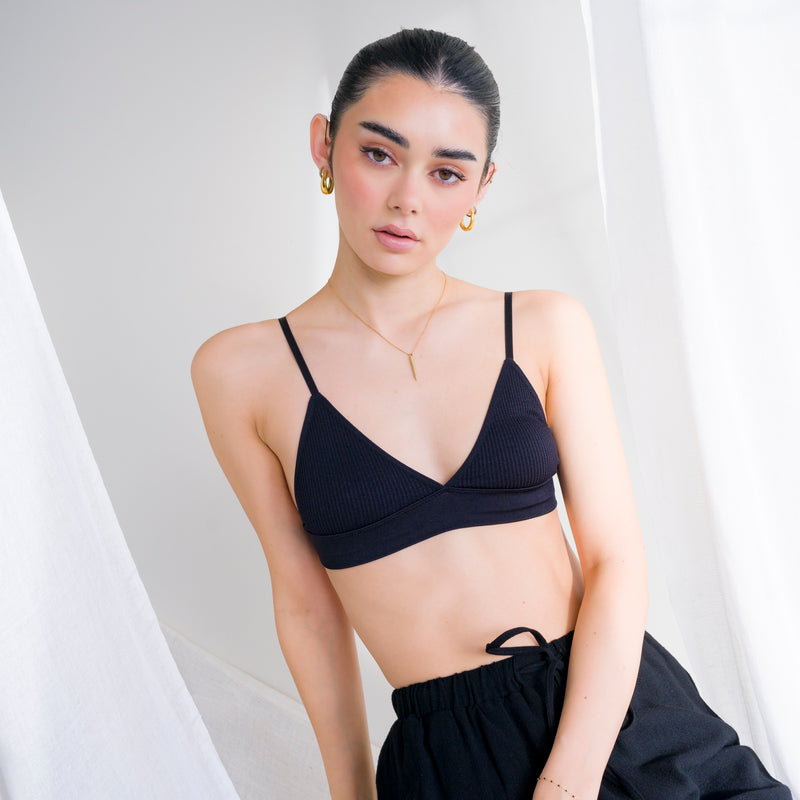 Soft, Stretchy Bralette in Waffle Knit
