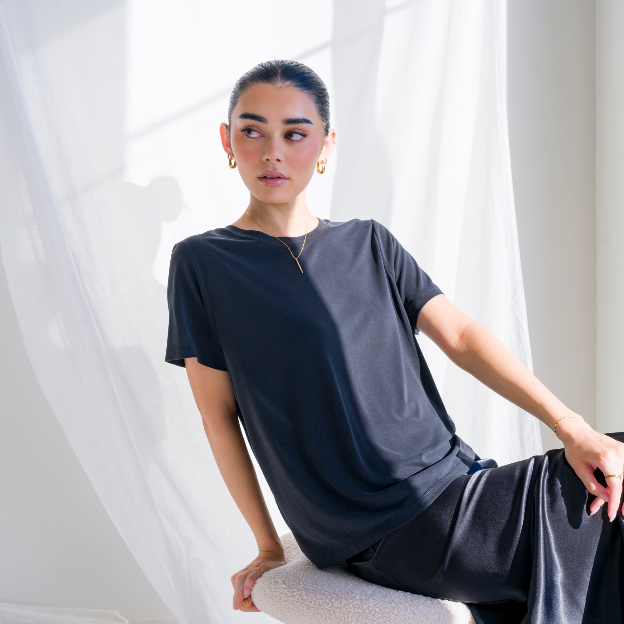 Silky-Soft Classic T-Shirt made of Cupro Fabric