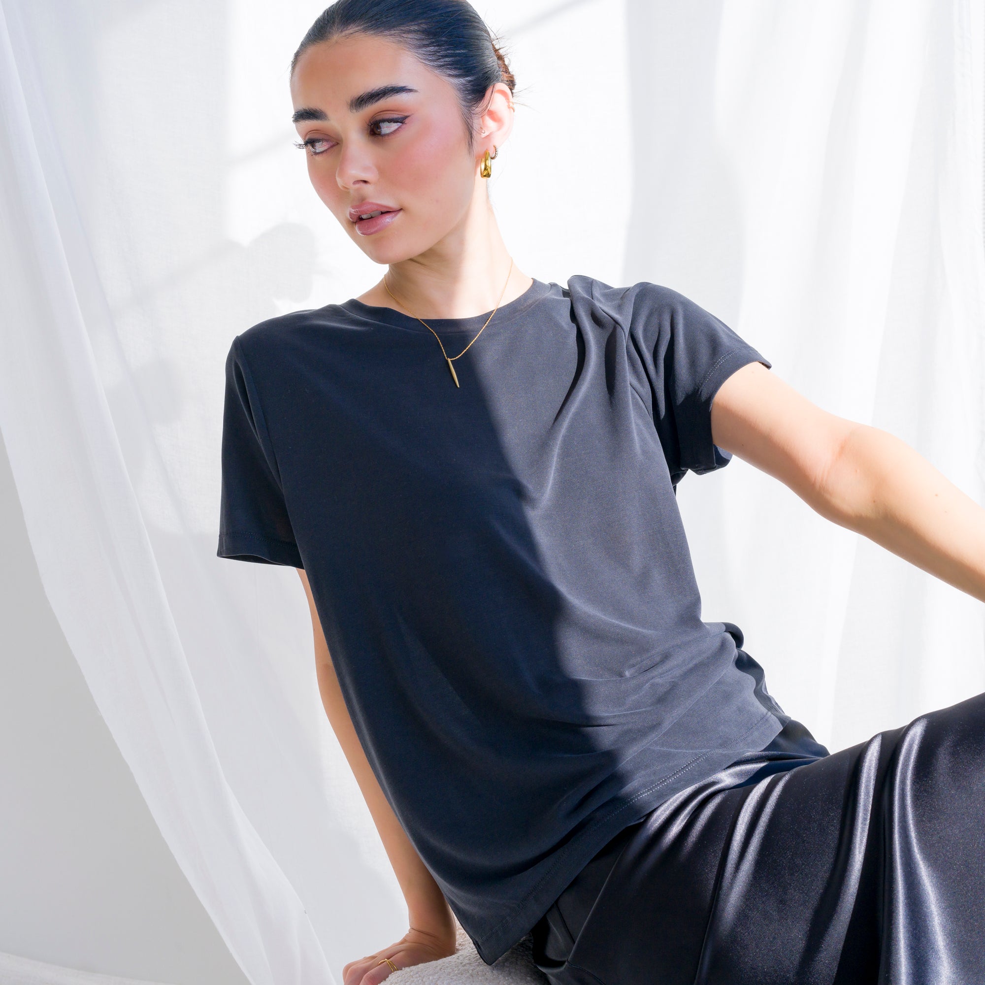 Silky-Soft Classic T-Shirt made of Cupro Fabric