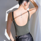 Luxury-Sheen Bodysuit in Stretchy Performance Fabric