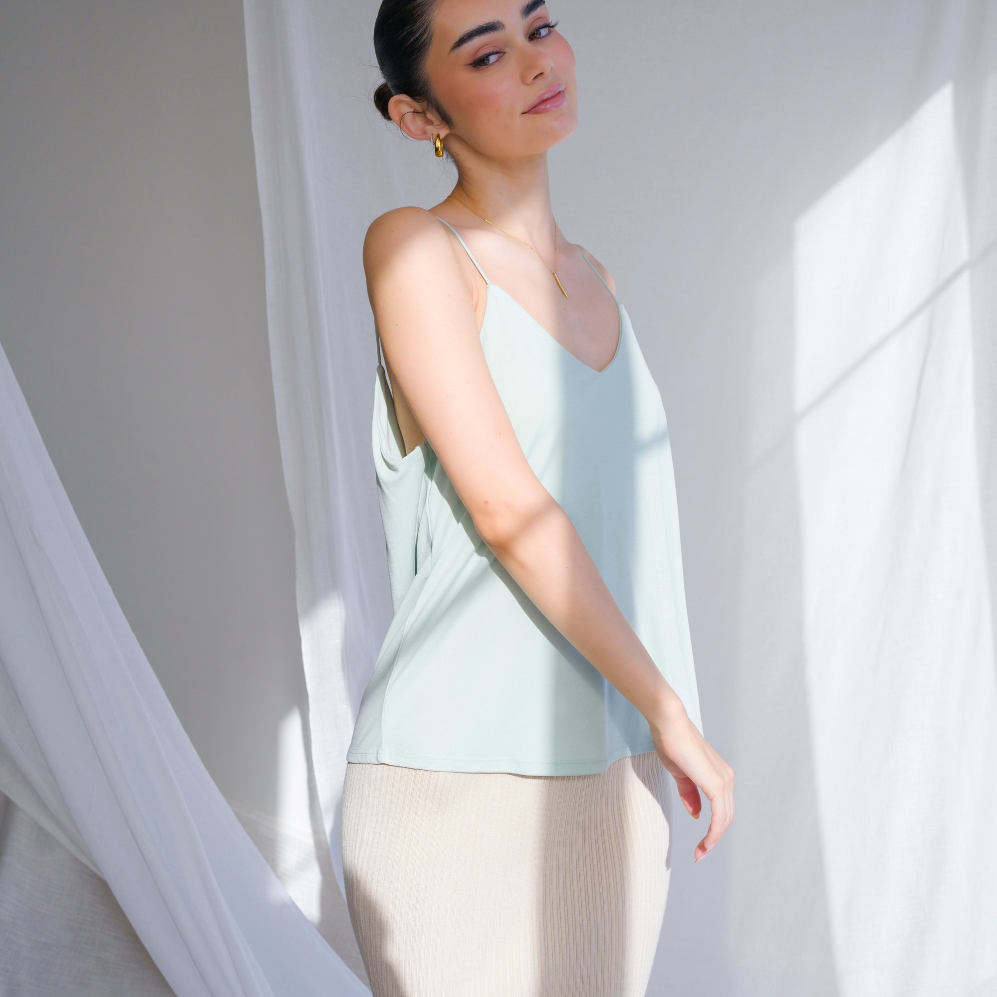 Cupro Flowy Tank Top