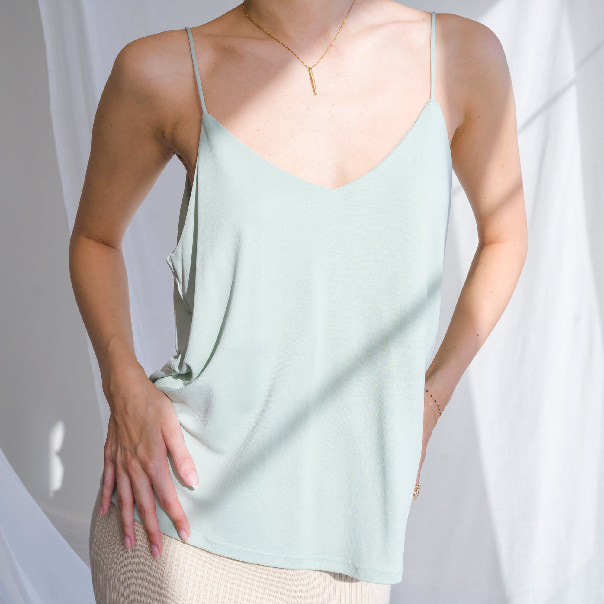 Cupro Flowy Tank Top