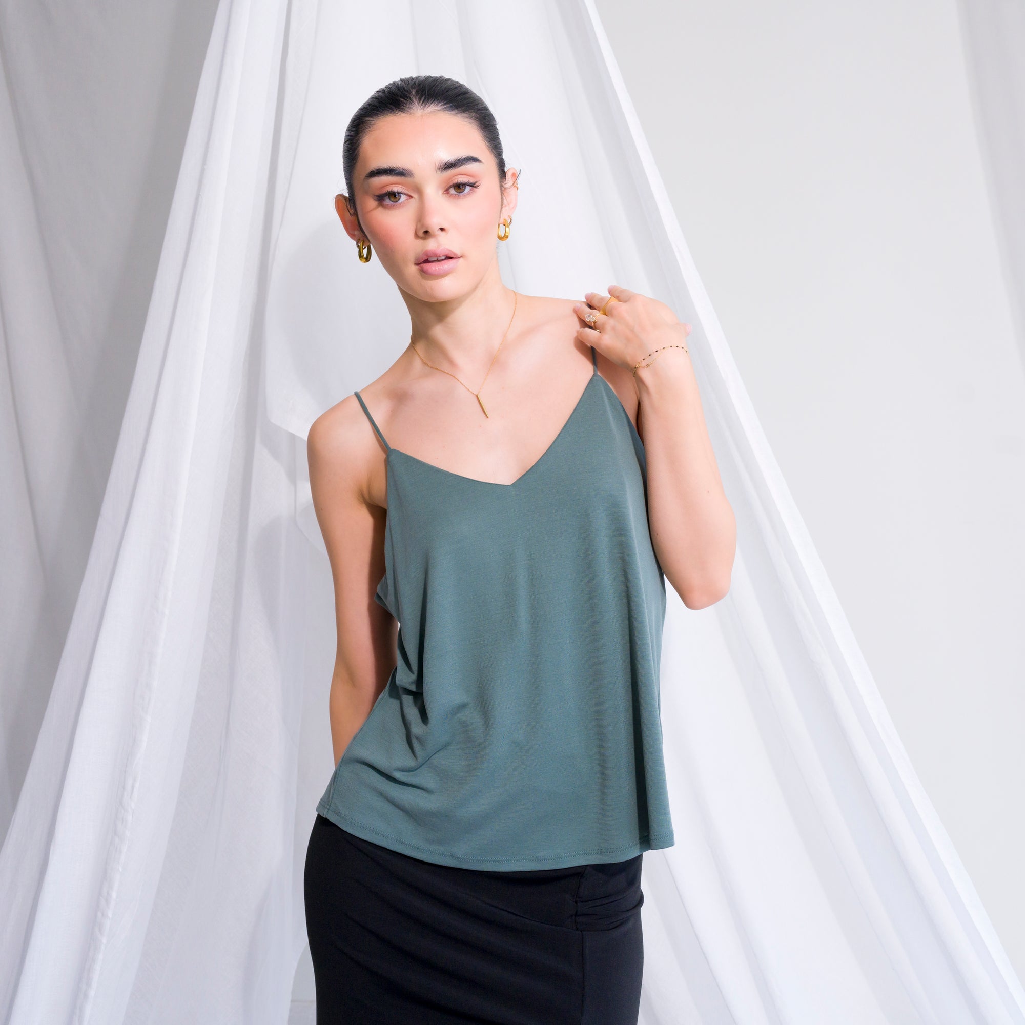 Cupro Flowy Tank Top
