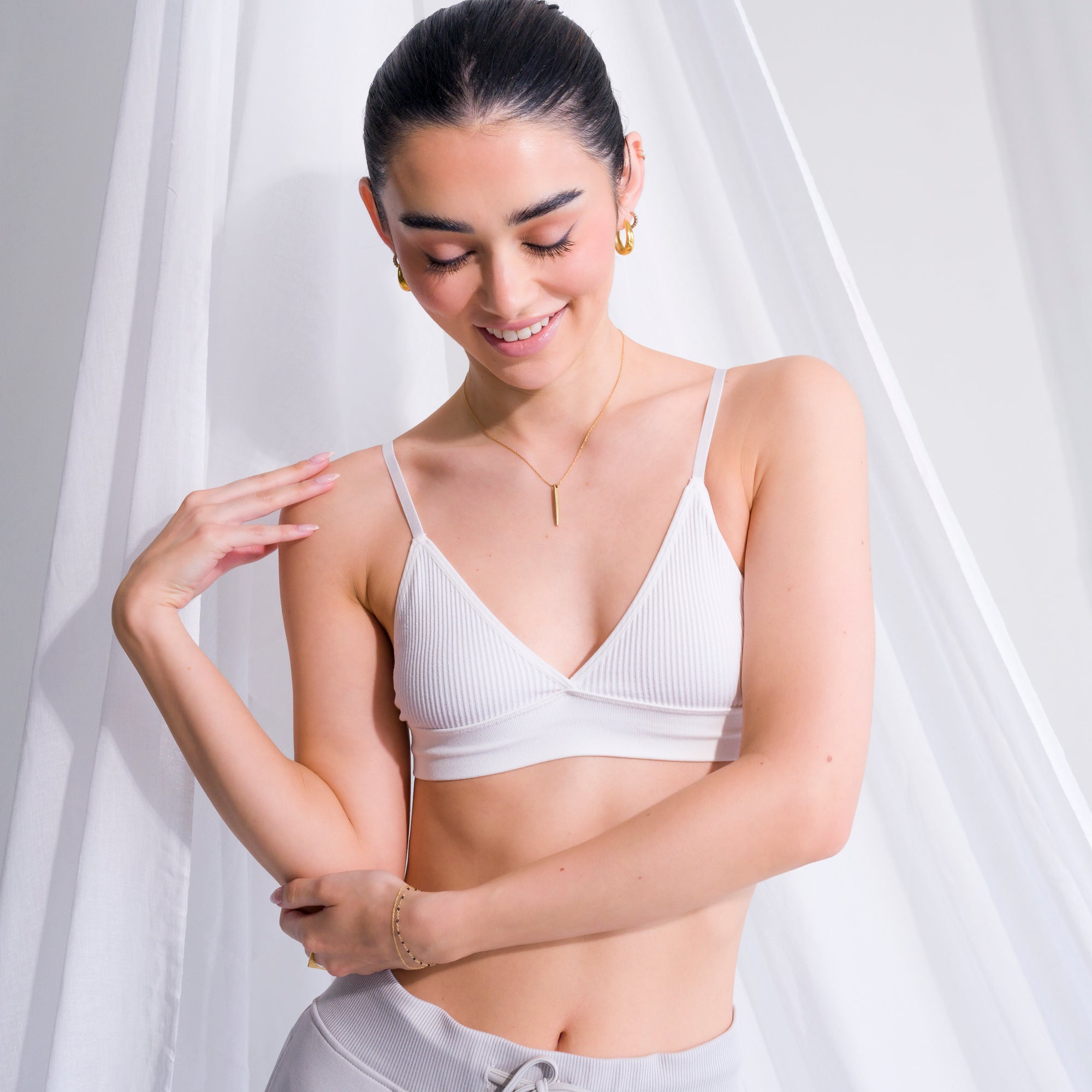 Soft, Stretchy Bralette in Waffle Knit