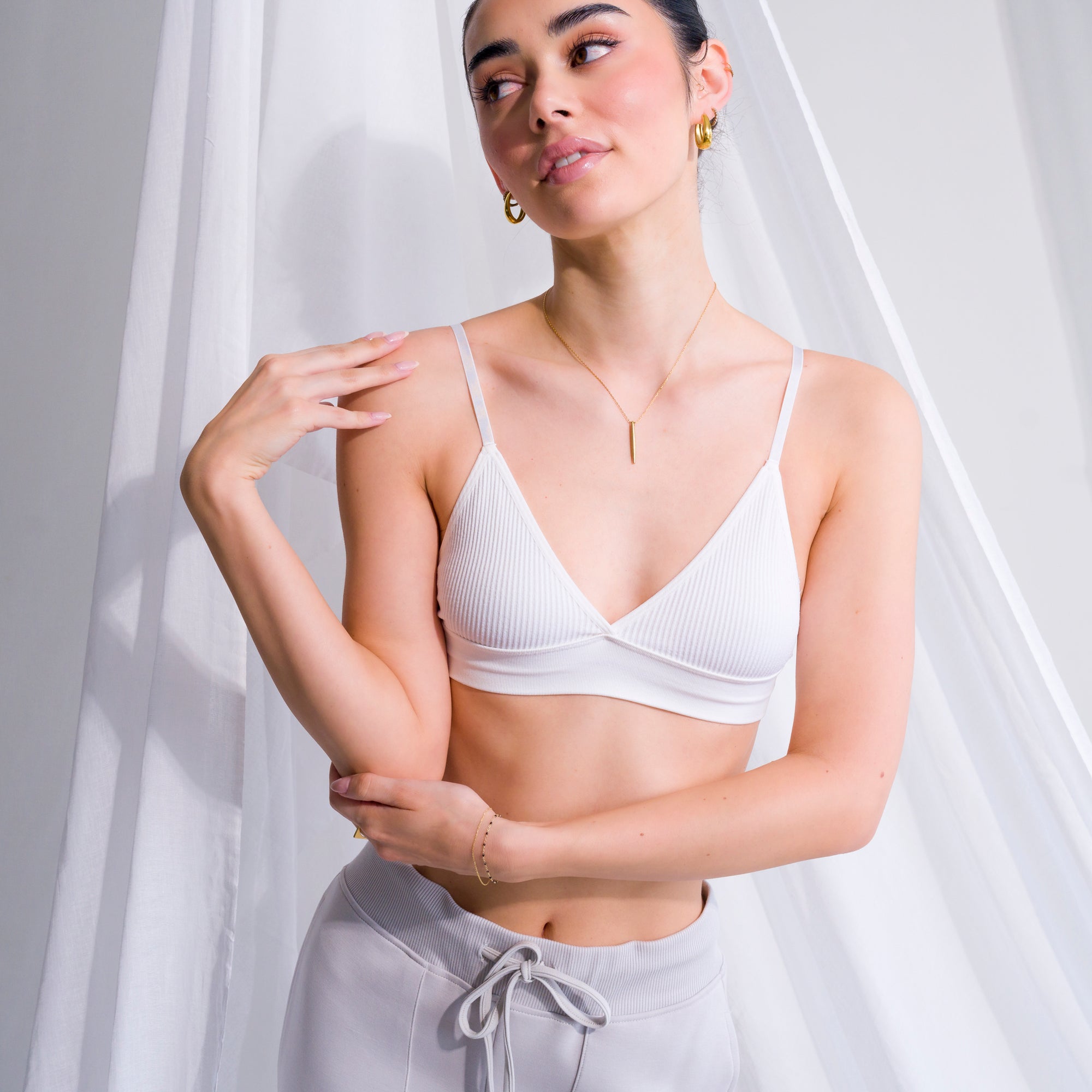 Soft, Stretchy Bralette in Waffle Knit