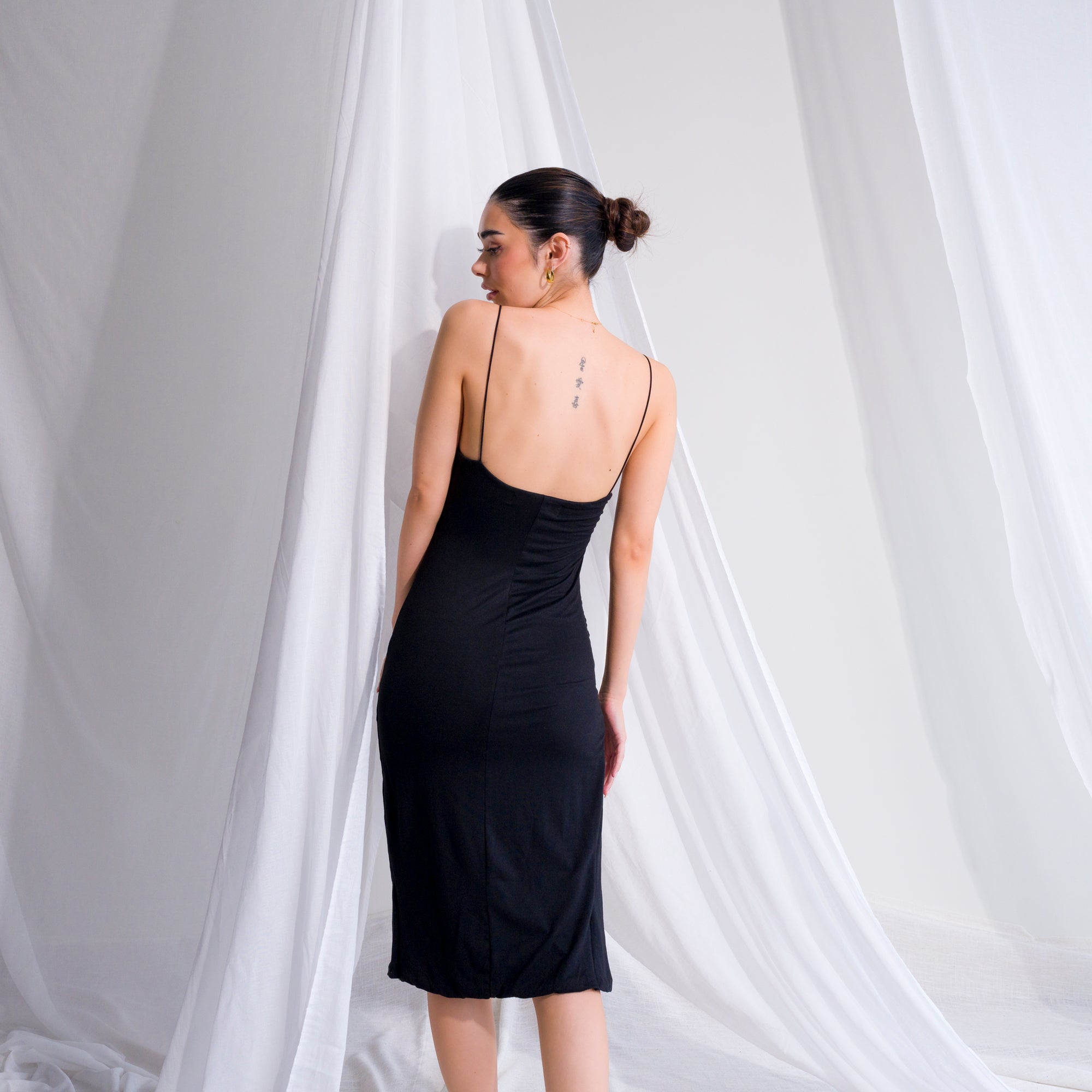 Buttery Midi Dress With Slit