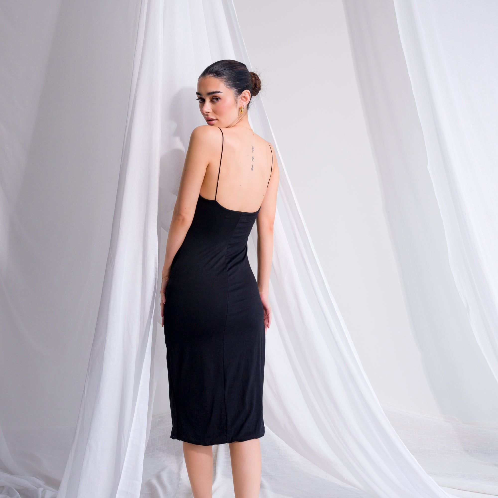 Buttery Midi Dress With Slit