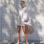 TWO TONED, SOFT KNIT BATWING CARDIGAN