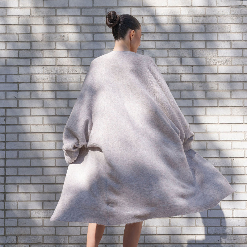 TWO TONED, SOFT KNIT BATWING CARDIGAN