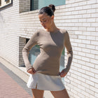 Ribbed Long Sleeve Seamless Top