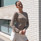 Ribbed Long Sleeve Seamless Top