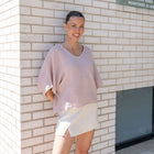 Italian Linen Blouse in Blush