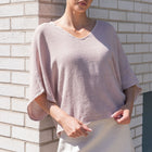 Italian Linen Blouse in Blush