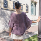 Italian Linen Blouse in Burgundy