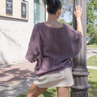 Italian Linen Blouse in Burgundy