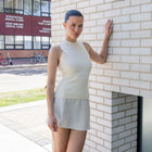 Mock Neck Tank in Ribbed Knit