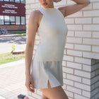 Mock Neck Tank in Ribbed Knit