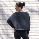 Mineral Washed Soft Cotton Sweater in Black
