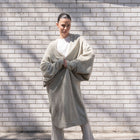 TWO TONED, SOFT KNIT BATWING CARDIGAN