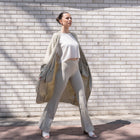 TWO TONED, SOFT KNIT BATWING CARDIGAN