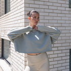 Mineral Washed Soft Cotton Sweater in Sage