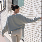 Mineral Washed Soft Cotton Sweater in Sage