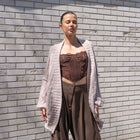 Teddy Cocoon Cardigan in Soft Blush