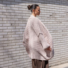 Teddy Cocoon Cardigan in Soft Blush