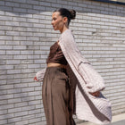 Teddy Cocoon Cardigan in Soft Blush
