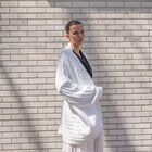 Teddy Cocoon Cardigan in White