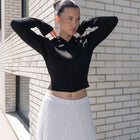 Hoodie Zip Up Sweater in Black