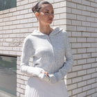 Hoodie Zip Up Sweater in Heather