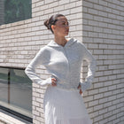 Hoodie Zip Up Sweater in Heather
