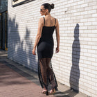 Crochet Knit Maxi Sleeveless Dress