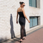 Crochet Knit Maxi Sleeveless Dress
