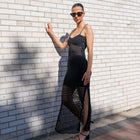 Crochet Knit Maxi Sleeveless Dress