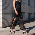 Crochet Knit Maxi Sleeveless Dress