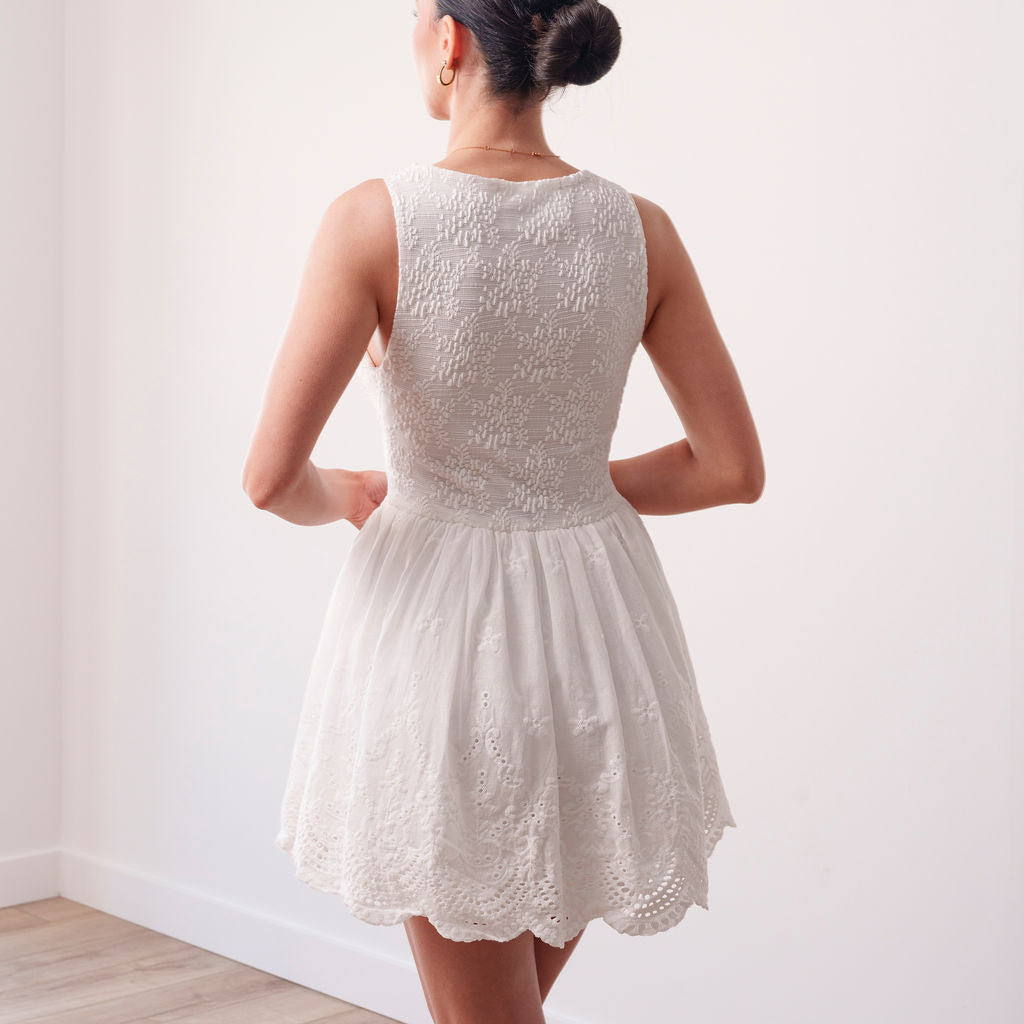 THE LUCIA CORSET COTTON MINI DRESS