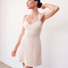 THE CELINE RIBBON BACK COTTON MINI DRESS