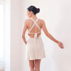 THE CELINE RIBBON BACK COTTON MINI DRESS
