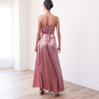 THE ÉLOISE STRETCH SATIN MAXI DRESS