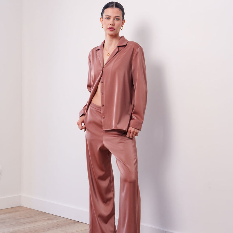 THE AURELIA SATIN TROUSER SET