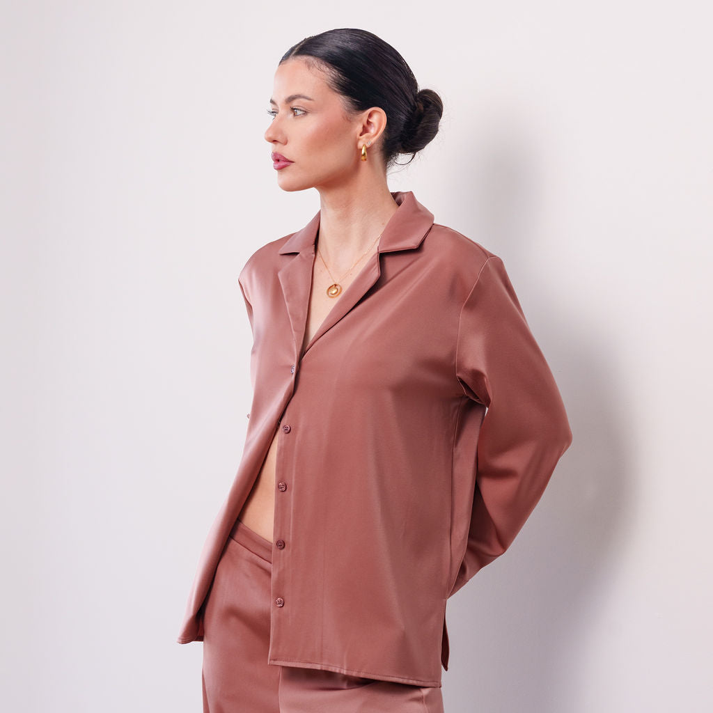 THE AURELIA SATIN TROUSER SET