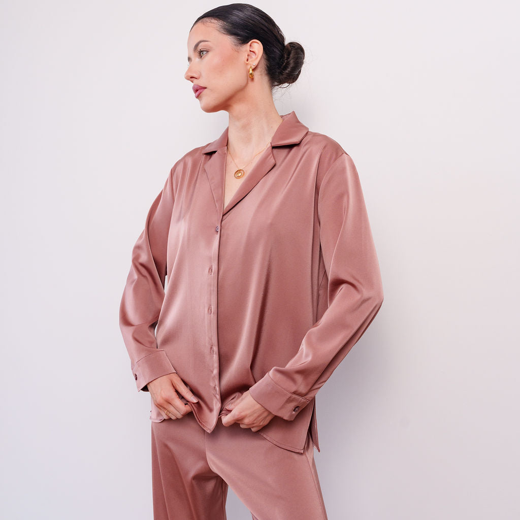 THE AURELIA SATIN TROUSER SET