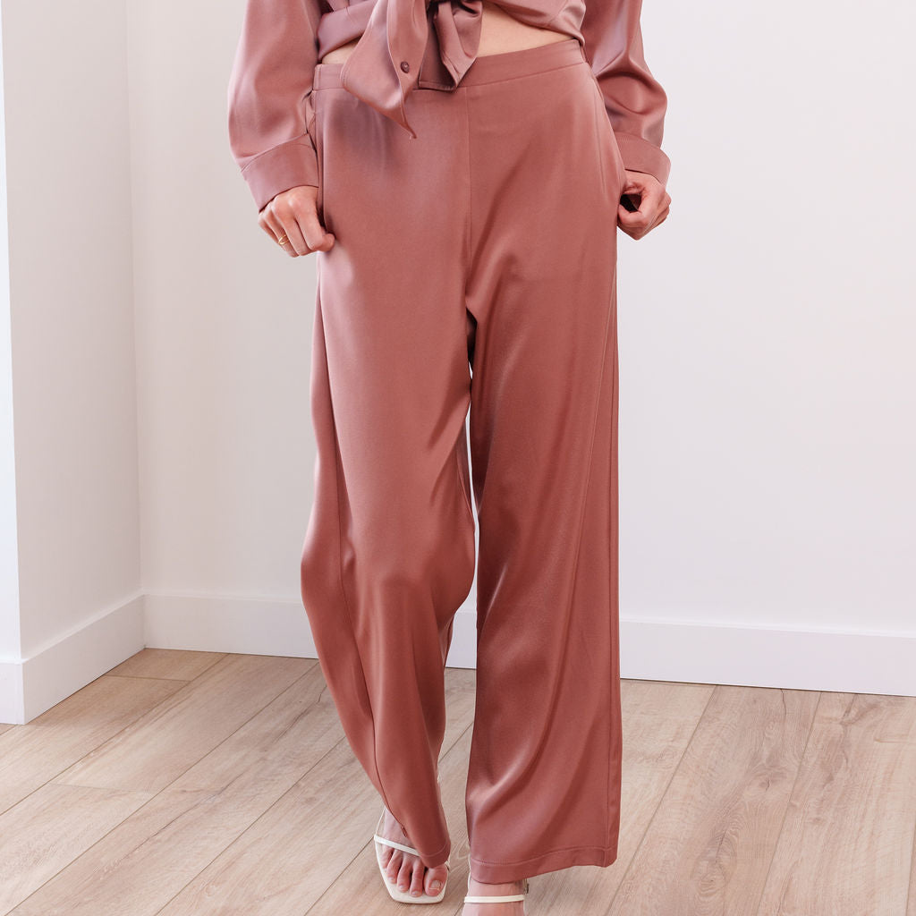 THE AURELIA SATIN TROUSER SET