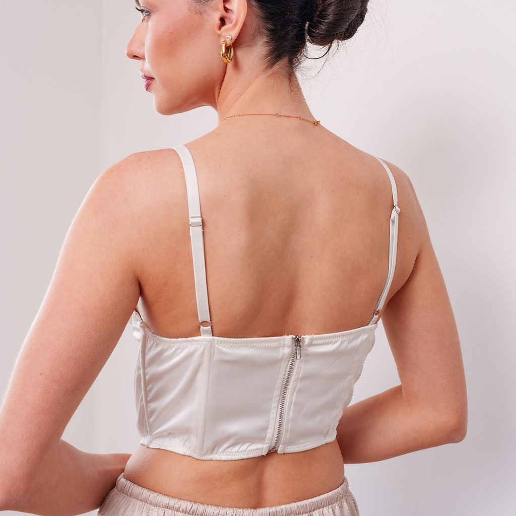 THE MELODIE SATIN CORSET TOP