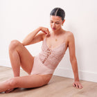 THE ÉLIE SMOCKED MESH BODYSUIT